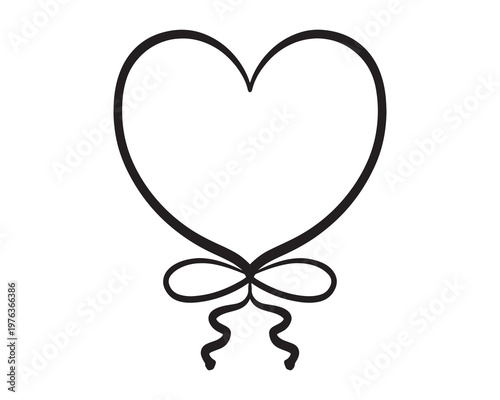 Curly whimsical black line handdrawn frame