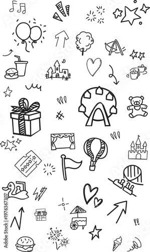 Amusement Park Vertical Pattern