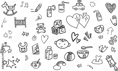 Baby and Nursery Horizontal Background