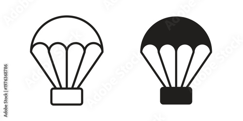 Billede på lærred Parachute icon set, logo vector eps10