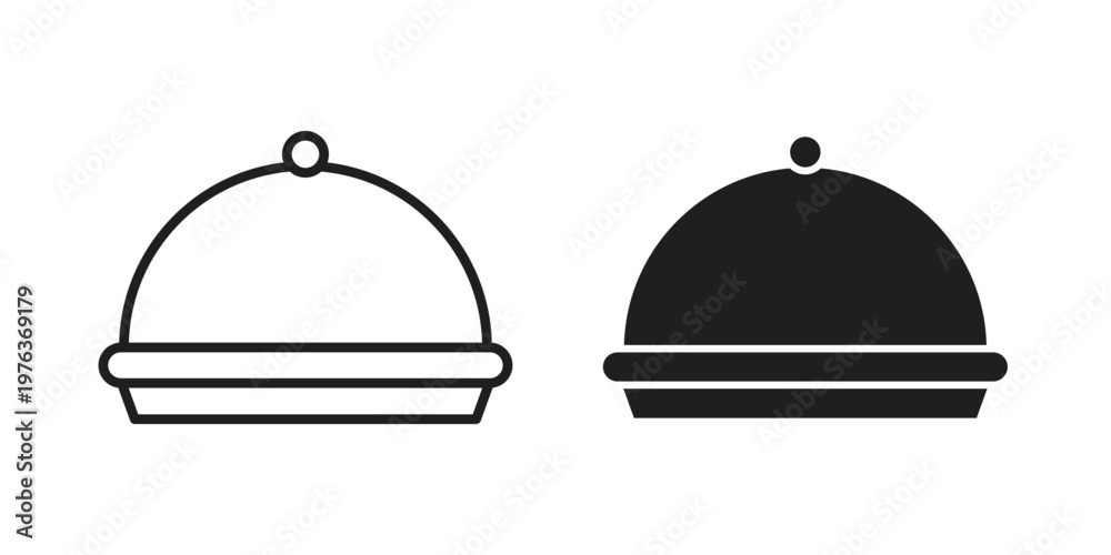 Fototapeta premium Platter icon set, logo vector eps10