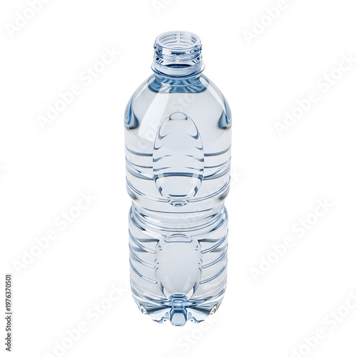 Plastic water bottle isolated on transparent background