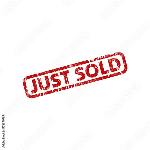 Just sold - rubber stamp with grunge effect - vector illustration