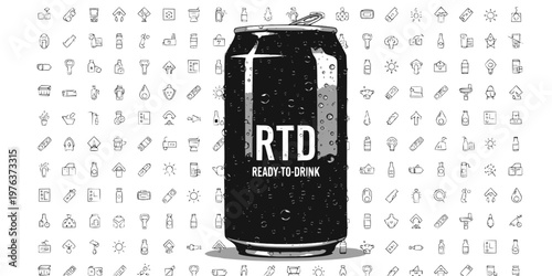 Canned Cocktail Hard Seltzer Slim Can Icon