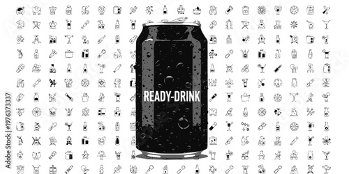 Canned Cocktail Hard Seltzer Slim Can Icon
