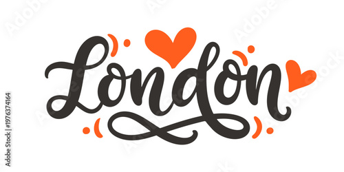 London lettering. Elegant city name calligraphy