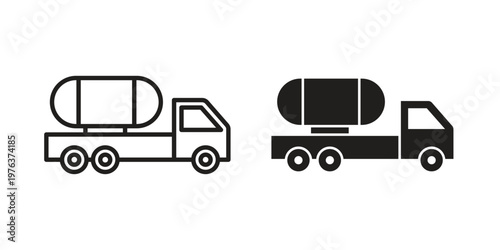 Tank truck icon set, logo vector eps10