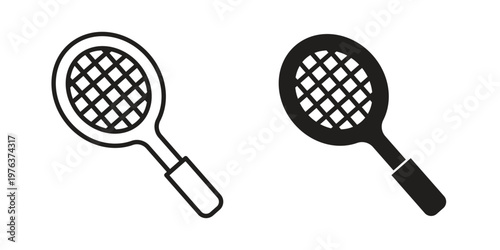 Tennis racket icon set, logo vector eps10
