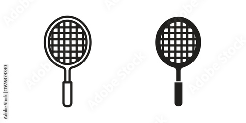 Tennis racket icon set, logo vector eps10