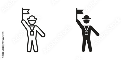 Tour guide icon set, logo vector eps10