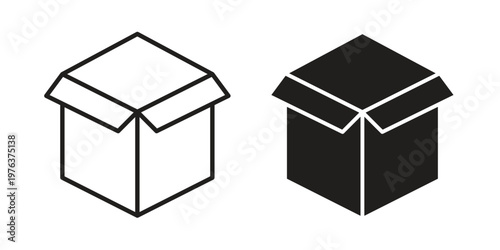 Unpacking icon set, logo vector eps10