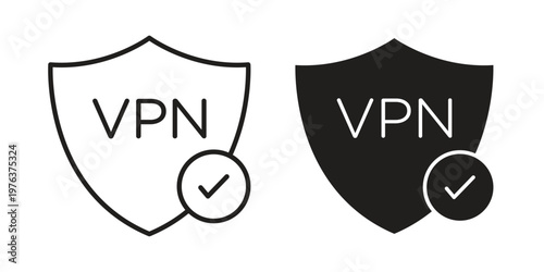 Virtual private network icon set, logo vector eps10