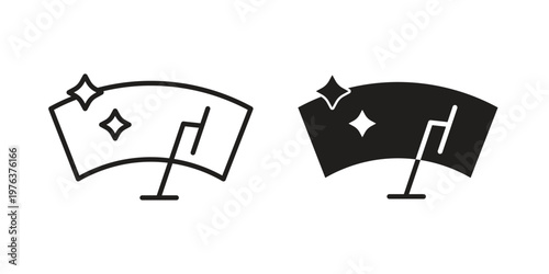 Wiper icon set, logo vector eps10