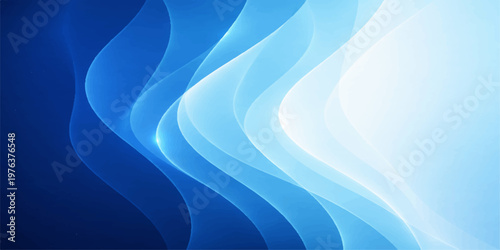 Abstract blue wave background featuring a smooth flowing motion with soft curves and digital light textures for a modern artistic wallpaper design