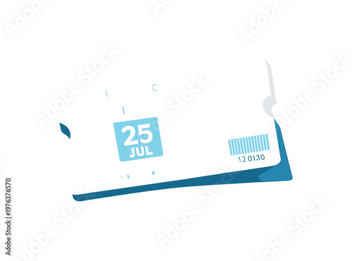 Airy event ticket planning concept emphasizing anticipation and negative space seen in top-down macro perspective, positioned in