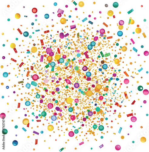 Cluster of Colorful Confectionery Elements Isolated on Transparent Background