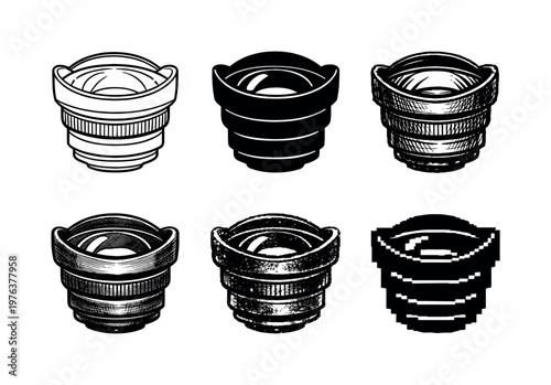 Wide angle camera lens compact optic designed to capture expansive scenes and landscapes | Create ONE image containing EXACTLY