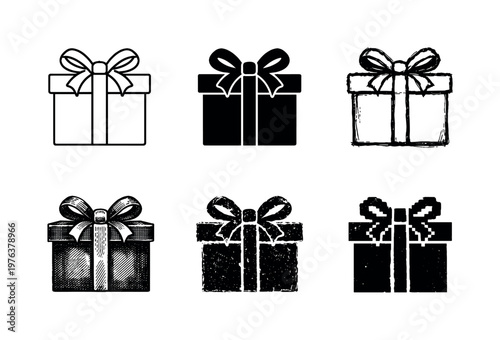 Decorative gift box wrapped with ribbon and tied bow on top, prepared for presenting surprises and special occasion presents |