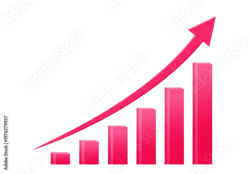 Increasing trend graph with rising arrow and bars isolated on transparent background Free Download Increasing trend graph with rising arrow and bars isolated on transparent background - GFXLoad