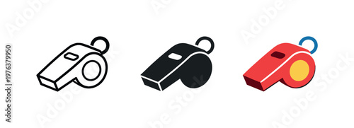 coaching practice environment context identical whistle icons appear arranged left to right with consistent mouthpiece outline