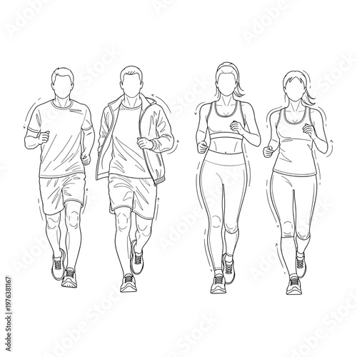 Minimalist sneaker line icon vector, modern athletic running shoe illustration, black and white sports footwear outline for fitness and lifestyle design