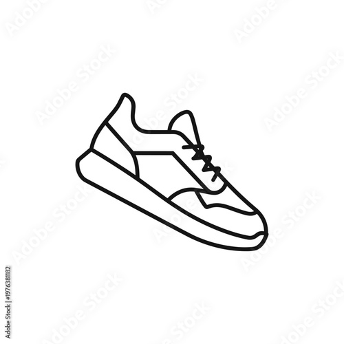 Minimalist line art fitness woman doing lunges, athletic female character performing leg exercises, black and white sports vector illustration