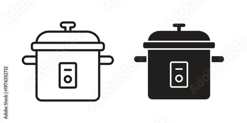 Photos pressure cooker icon silhouette