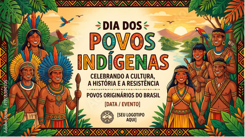 Dia dos Povos Indígenas Brasil Celebração Cultura História Resistência Banner
