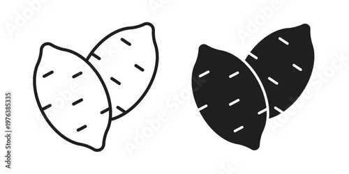 Fotografía Sweet potato icon silhouette