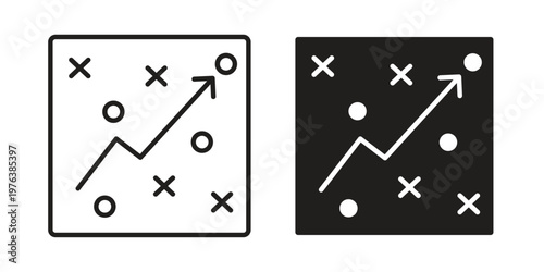 Tactical icon silhouette. Editable stroke. Line vector illustration design