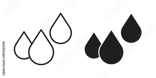 Tear drop icon silhouette. Editable stroke. Line vector illustration design