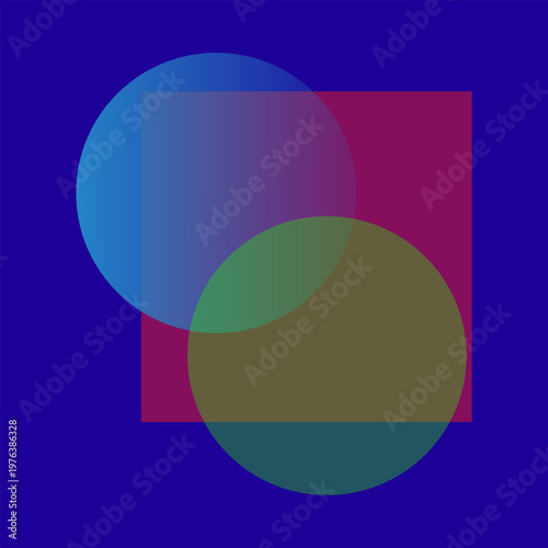 Transparent colored intersecting plane shapes, multi-functional background vector