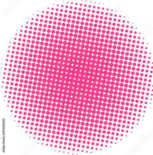 Pink Halftone Circular Dotted Pattern Background Vector