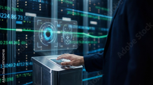 Φωτογραφία Biometric authentication system with facial recognition and fingerprint scanning