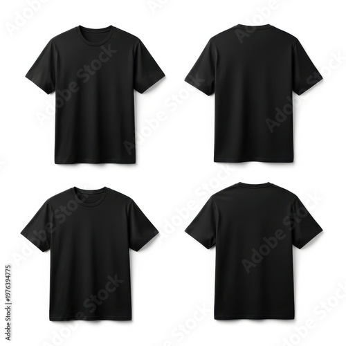 Four different black silhouettes of the male torso in various poses