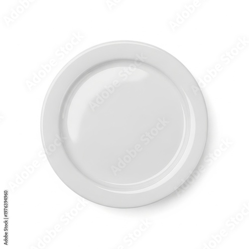 Close-up view of a pristine white ceramic bowl on a plain surface