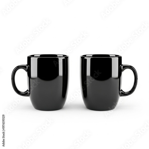 Black motorcycle windshields mounted side by side in white background