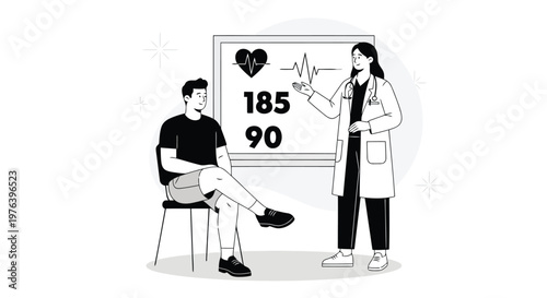 Doctor Explaining Blood Pressure to Patient 