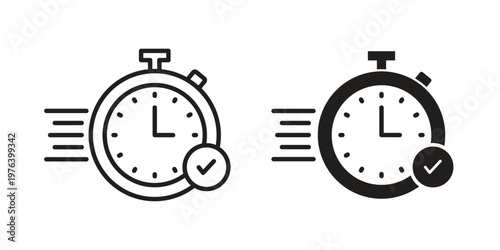 Fotografia Quick approval icon clipart symbol isolated on white background