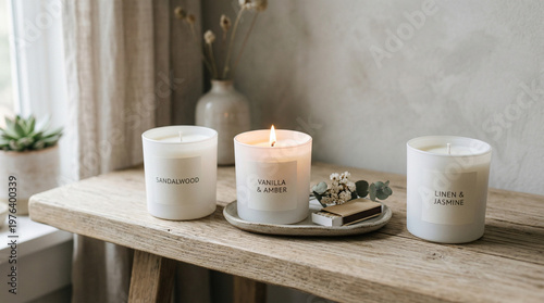 candles on a table