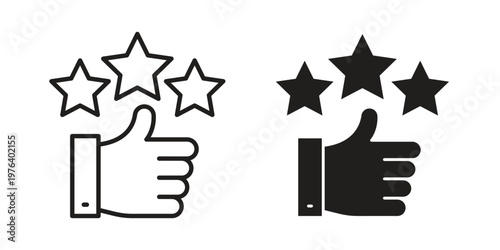 User experience icon clipart symbol isolated on white background. Flat and stroke designs.