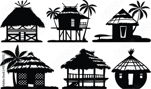 Hut Silhouette Icon Small House Outline Simple Design