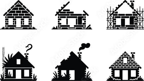 Hut Silhouette Icon Small House Outline Simple Design