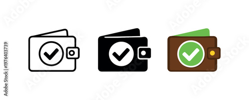 Approved financing outcome visualized by a checkmarked wallet icon indicating successful loan approval and credit access —