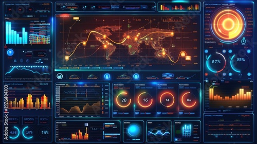 eco technology dashboard monitoring smart grid energy flow