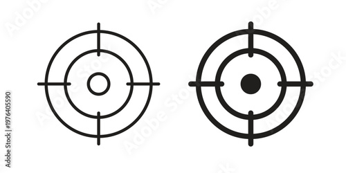 Gun target icon concept design set. Icon Element For Design