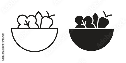 Healthy meal icon concept design set. Icon Element For Design
