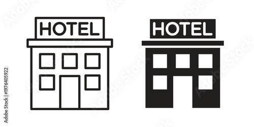 hotel icon concept design set. Icon Element For Design