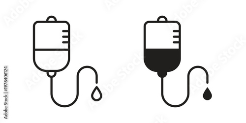 Intravenous icon concept design set. Icon Element For Design