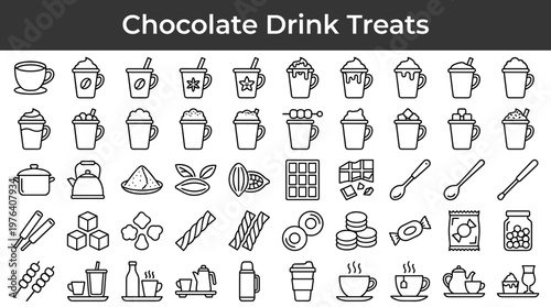 Warm chocolate drinks featuring rich cocoa beverage cups, creamy chocolate drink cups, sweet spiced drink cups, vanilla infused